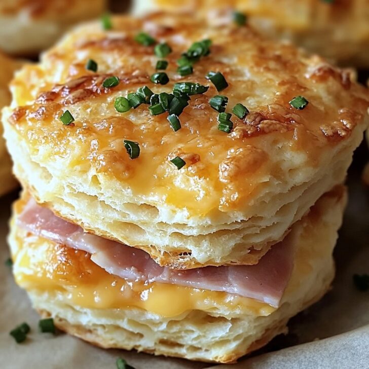 Savory Ham and Cheese Butter Biscuits Recipe