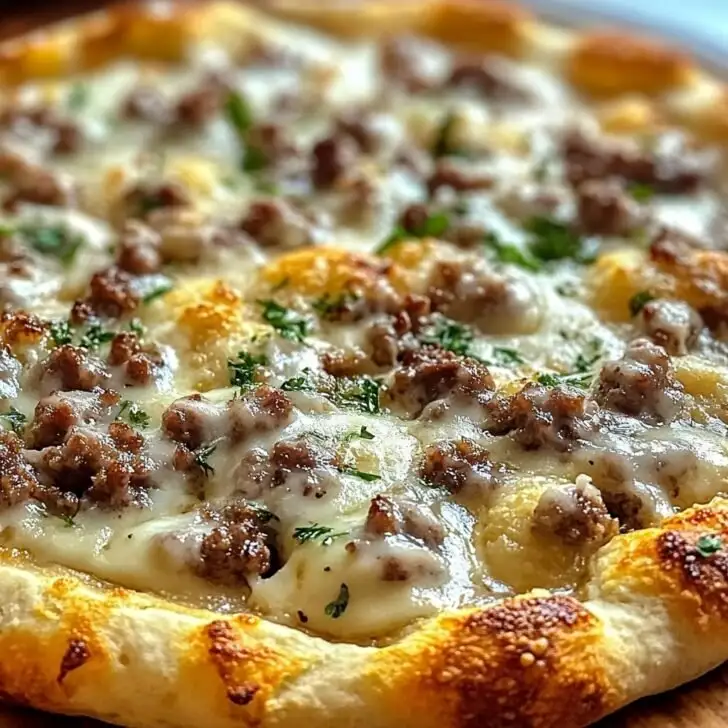 Biscuits and Sausage Gravy Breakfast Pizza Recipe