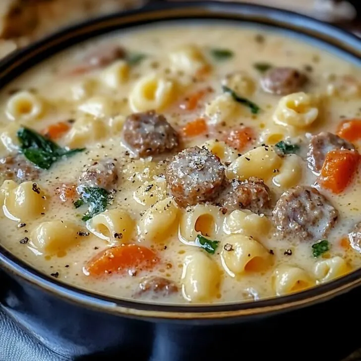 Creamy Parmesan Italian Sausage Ditalini Soup Recipe