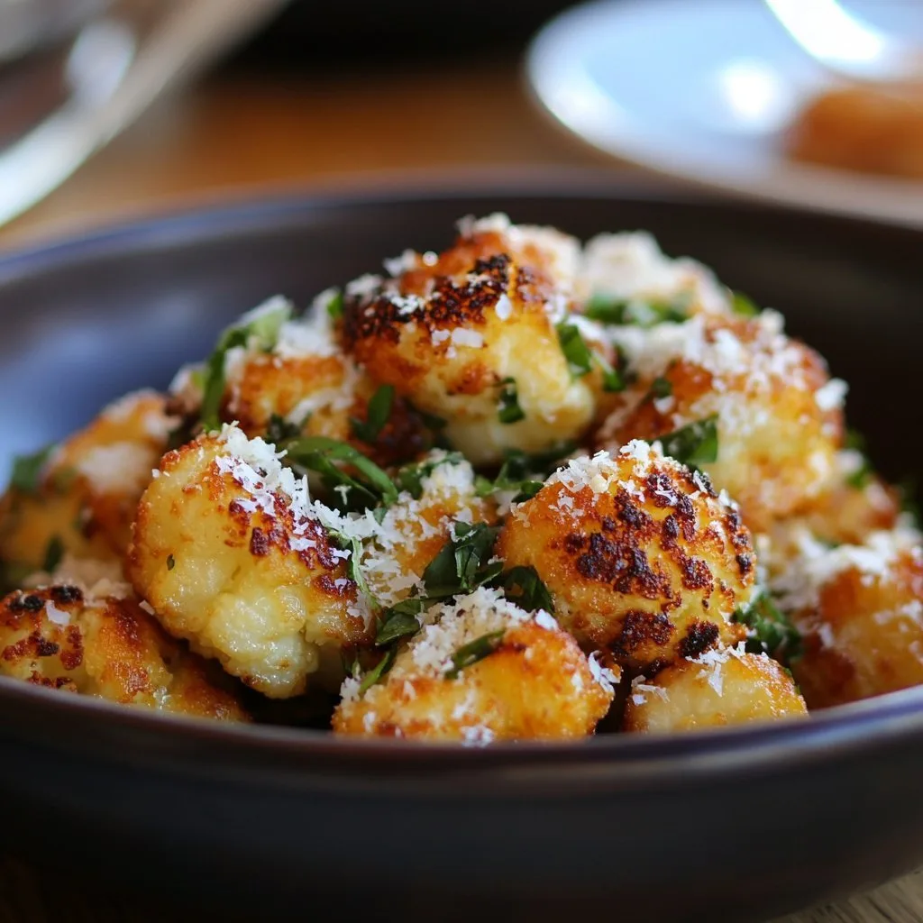 Crispy Parmesan Roasted Cauliflower