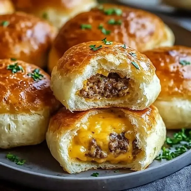 Garlic Parmesan Cheeseburger Bombs