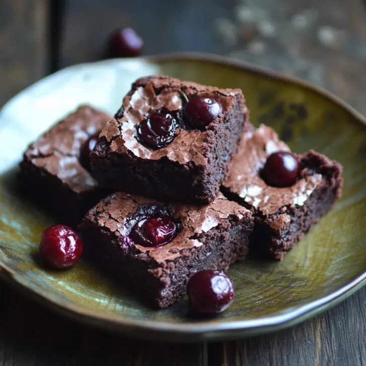 Roasted Cherry Brownies