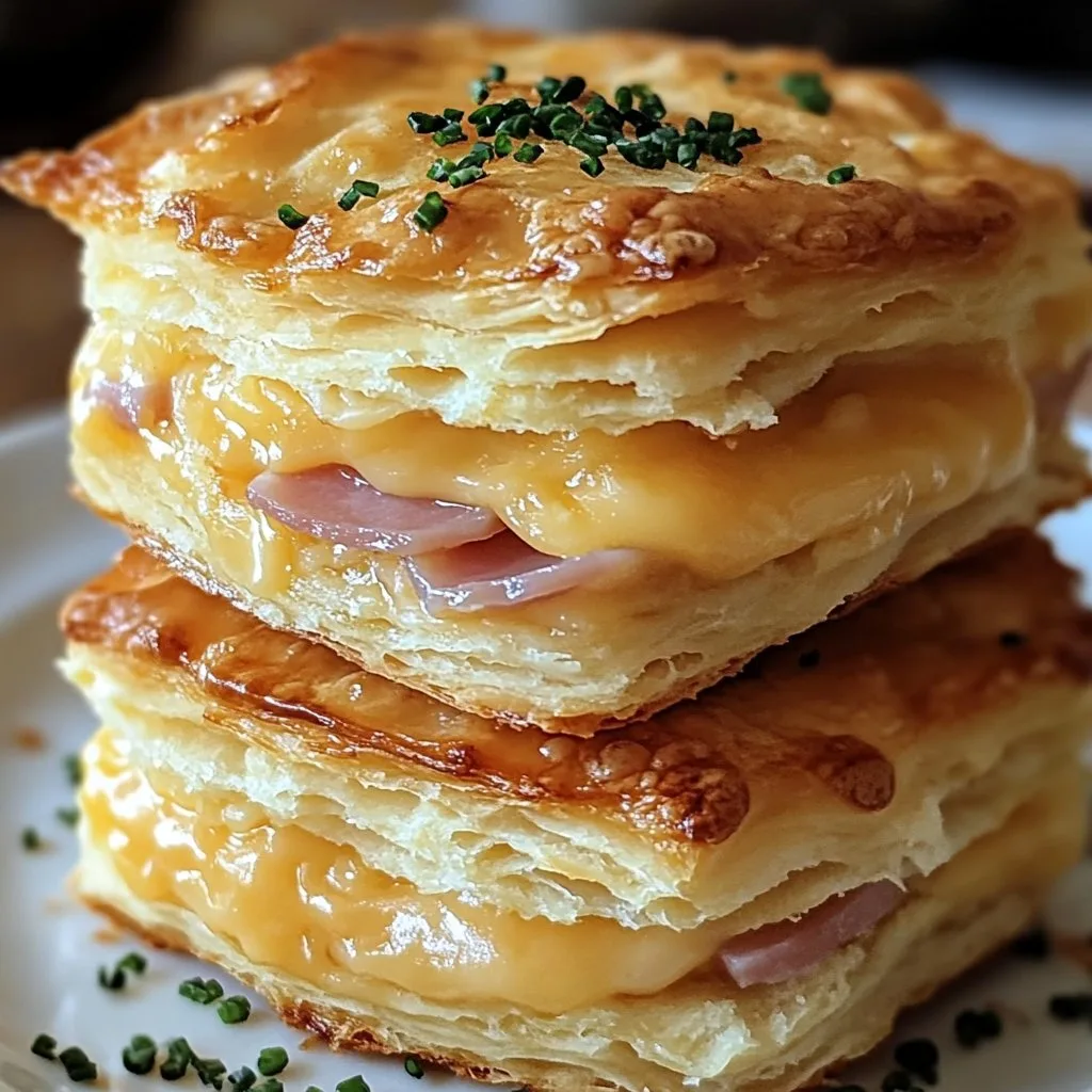Savory Ham and Cheese Butter Biscuits Recipe