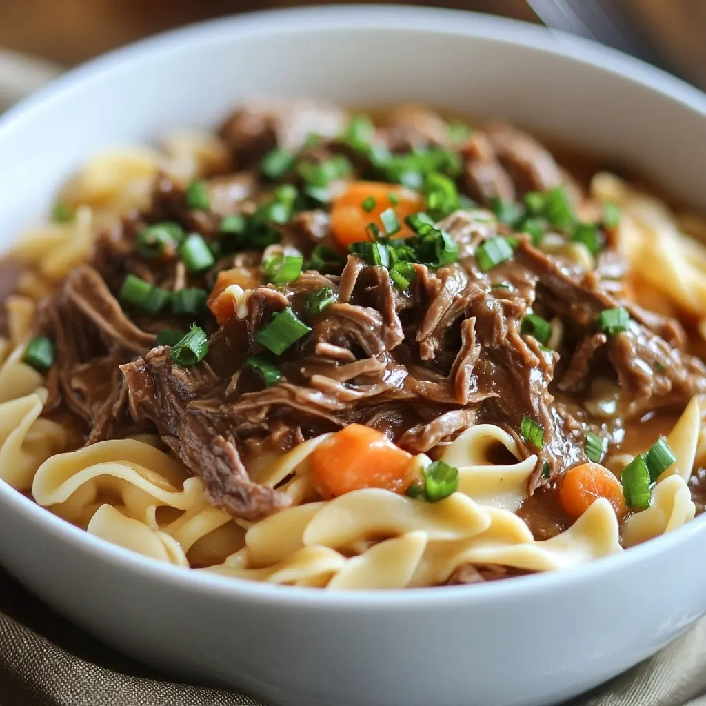 Crockpot Beef and Noodles Recipe | Easy and Delicious