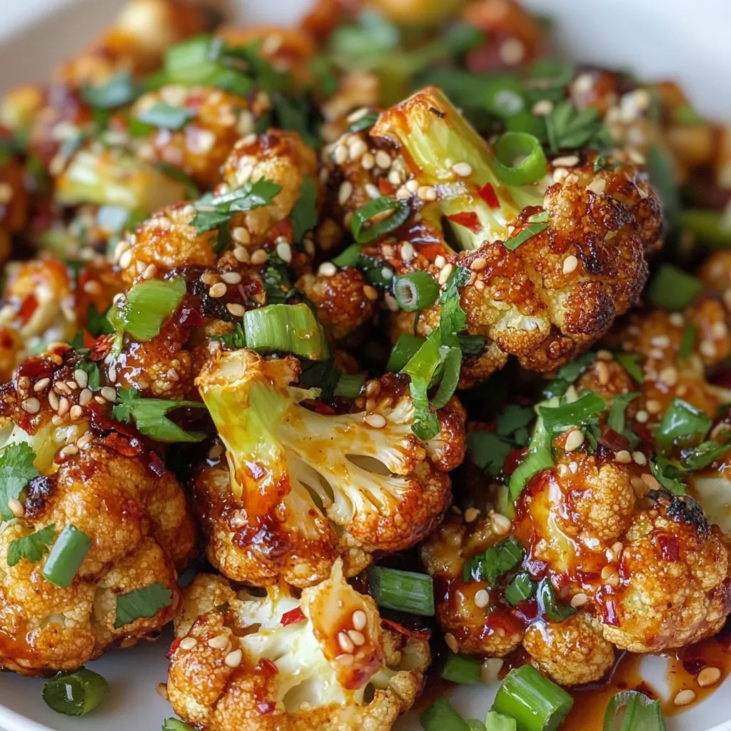 Sweet and Spicy Baked Cauliflower