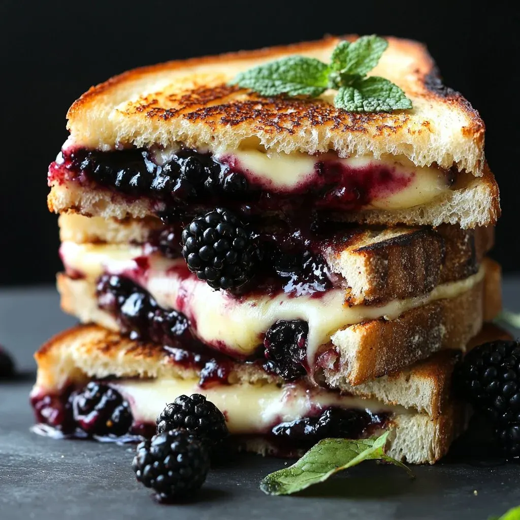 Blackberry Balsamic and Brie Grilled Cheese
