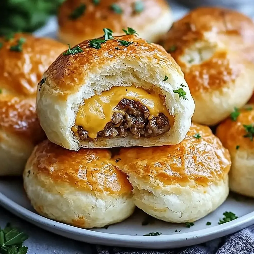 Garlic Parmesan Cheeseburger Bombs