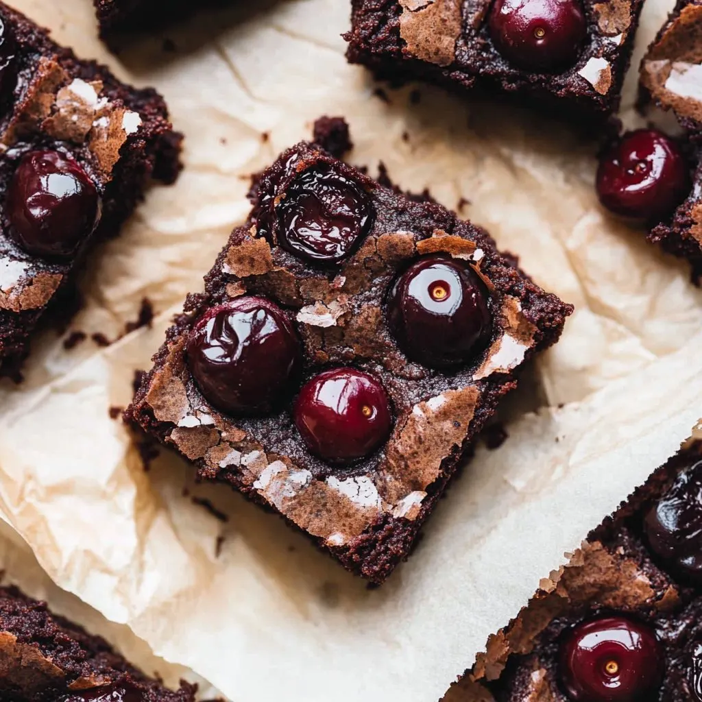 Roasted Cherry Brownies
