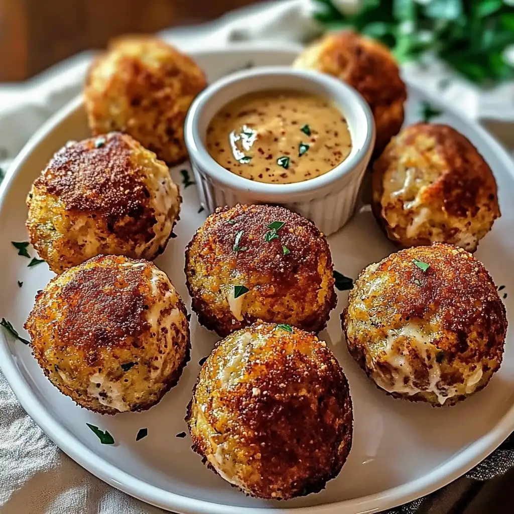 Reuben Balls with Spicy Thousand Island Dipping Sauce