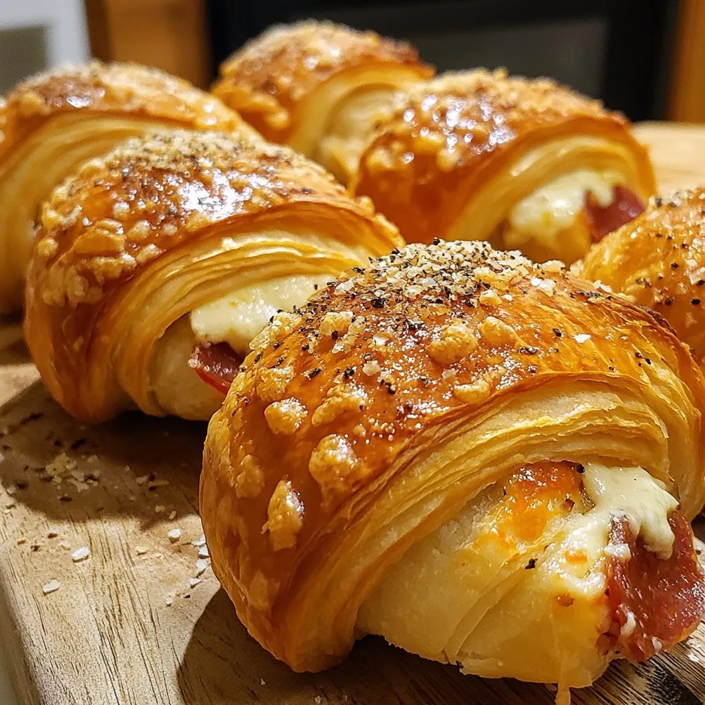 Mozzarella Pepperoni Croissant Rolls