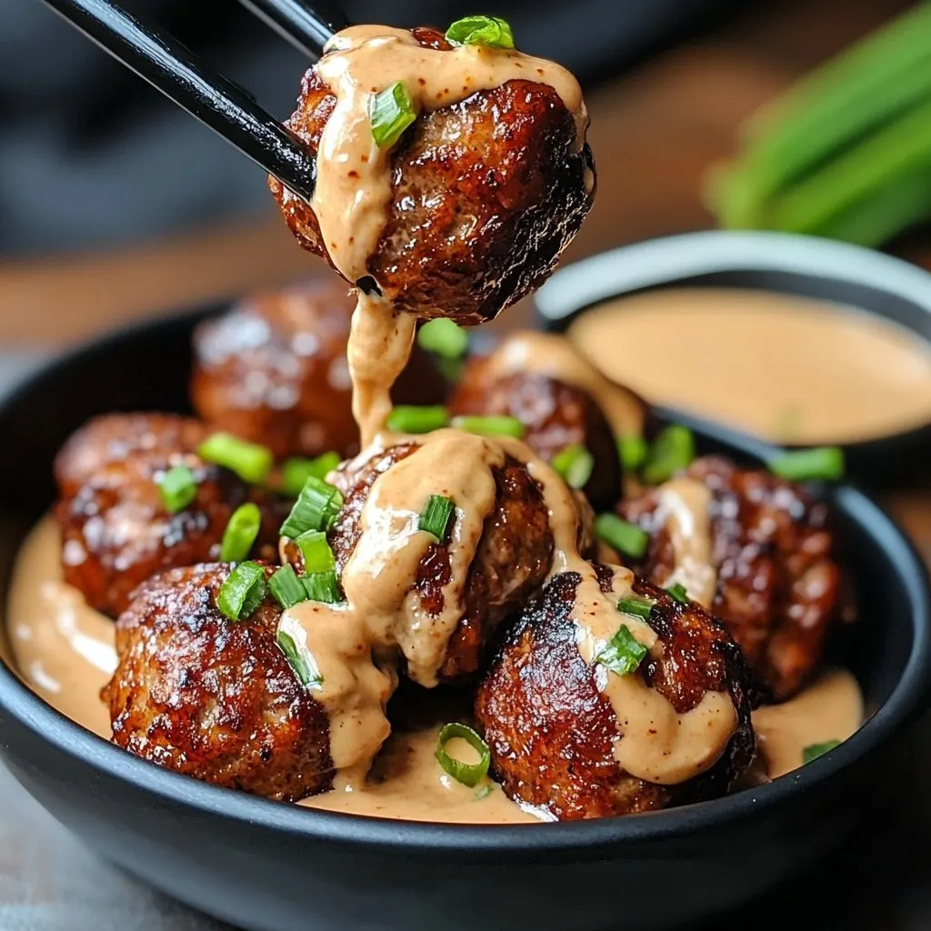 Korean BBQ Meatballs with Spicy Mayo Dip Recipe Korean BBQ Meatballs with Spicy Mayo Dip Recipe