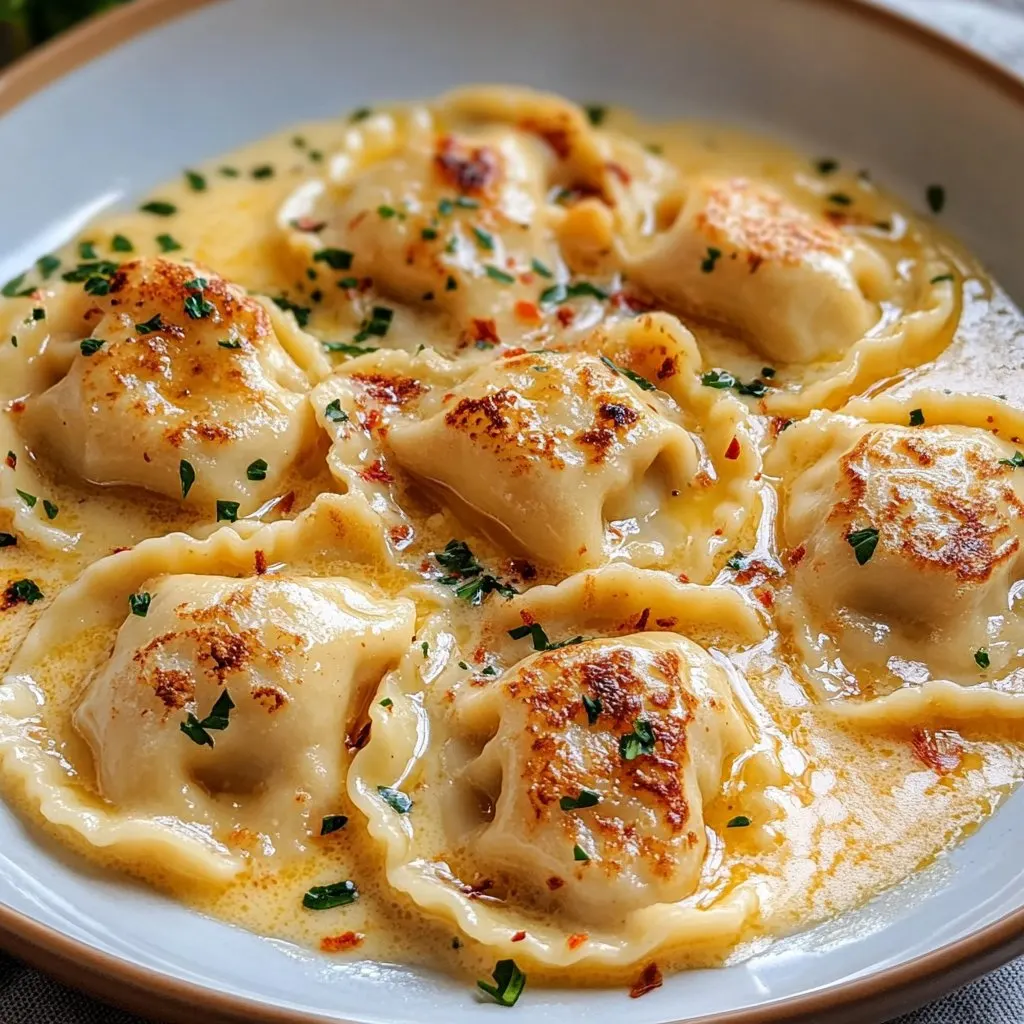 Lobster Ravioli in Garlic Butter Sauce Recipe
