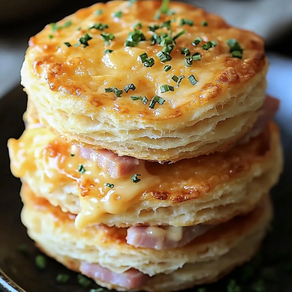 Savory Ham and Cheese Butter Biscuits Recipe Savory Ham and Cheese Butter Biscuits Recipe