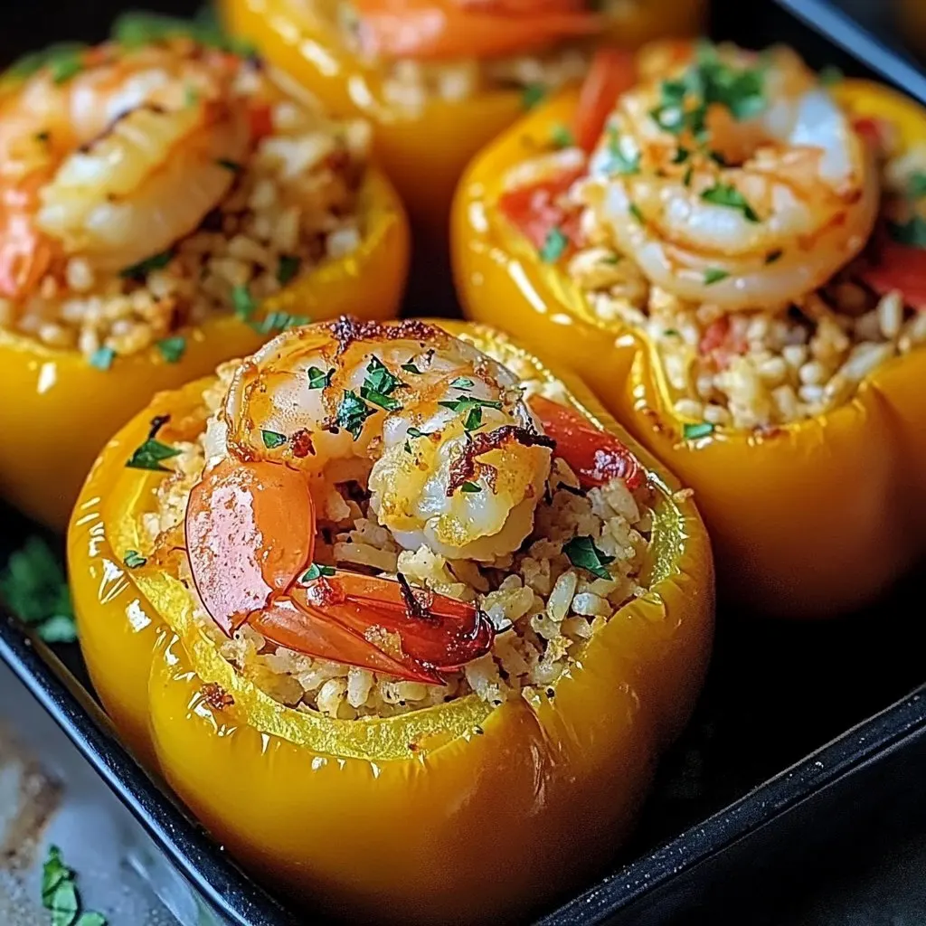 Crab and Shrimp Stuffed Bell Peppers Recipe Crab and Shrimp Stuffed Bell Peppers Recipe