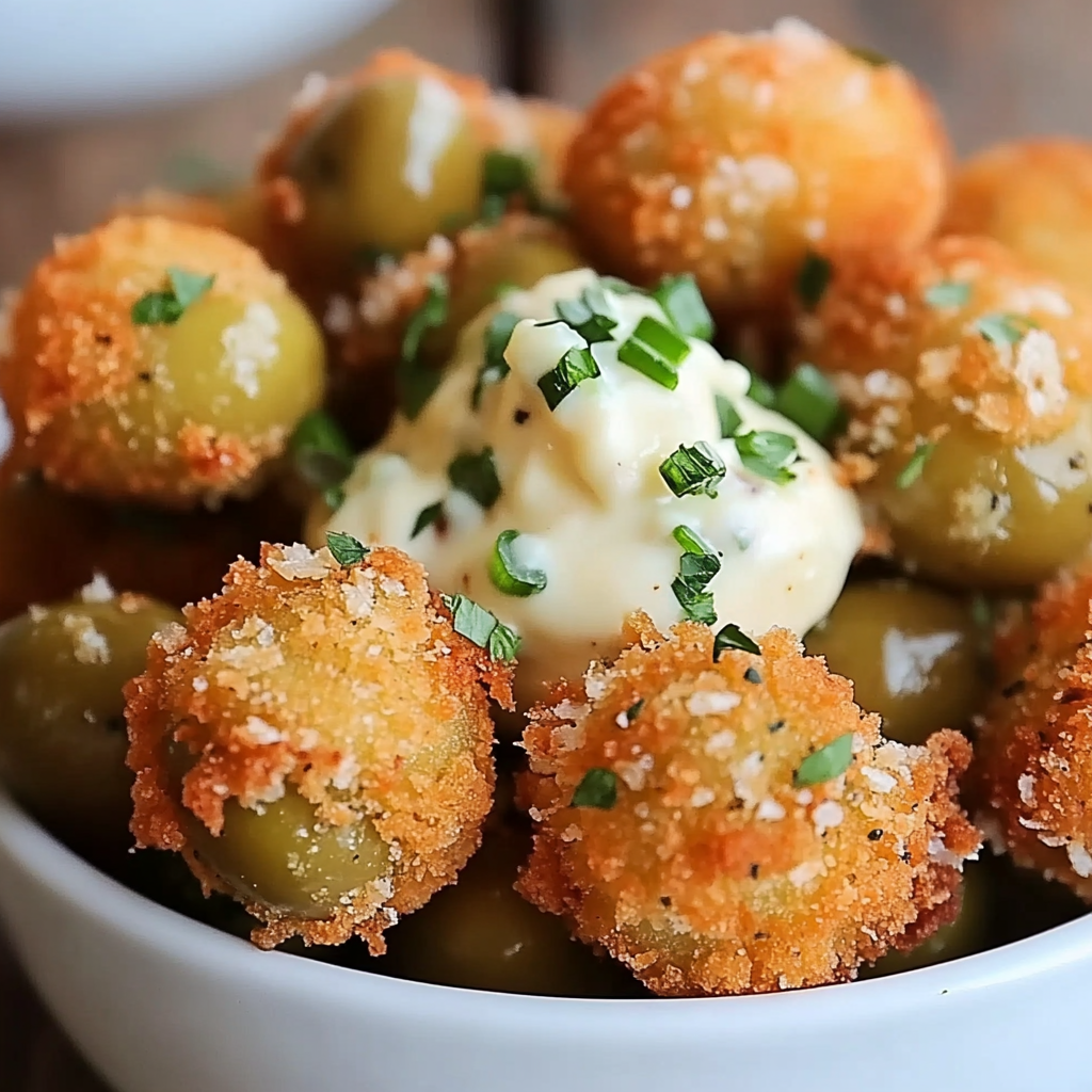 Fried Olives with Garlic Aioli