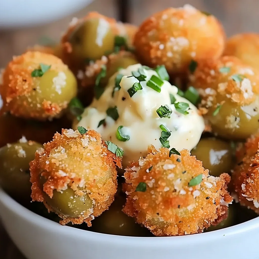 Fried Olives with Garlic Aioli
