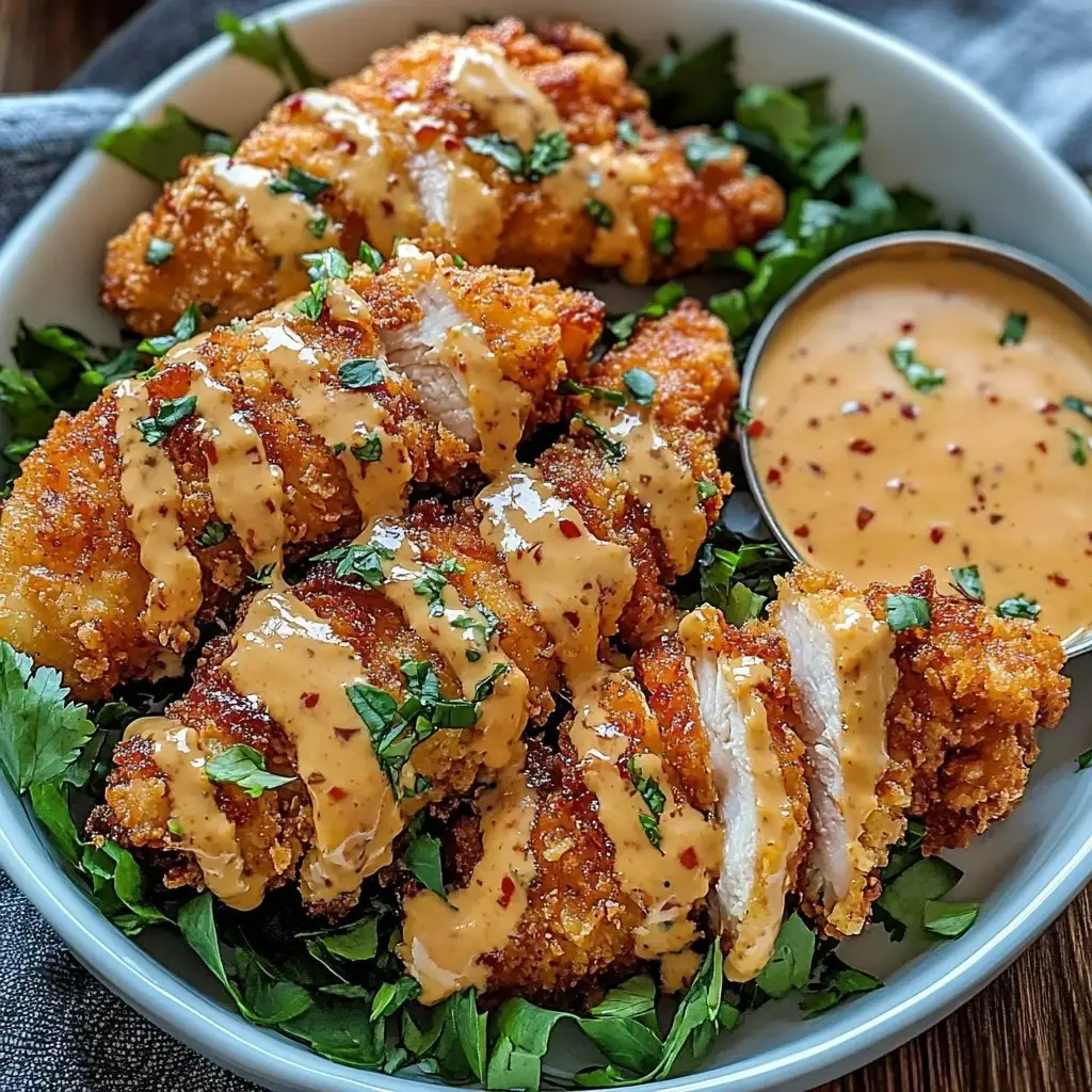 Crispy Bang Bang Chicken with Spicy Sauce