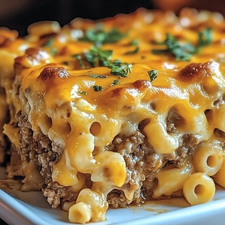 Mac and Cheese Meatloaf Casserole