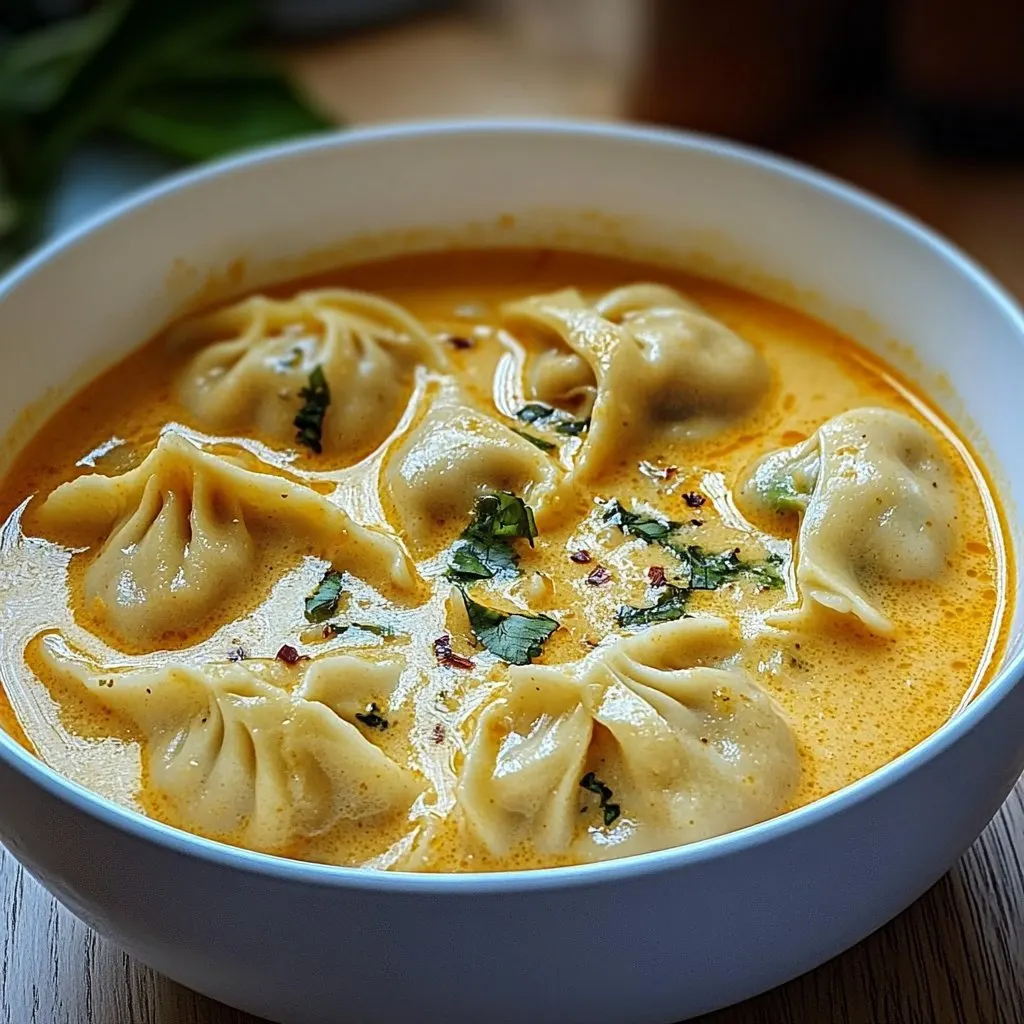 Vibrant Coconut Curry Dumpling Soup
