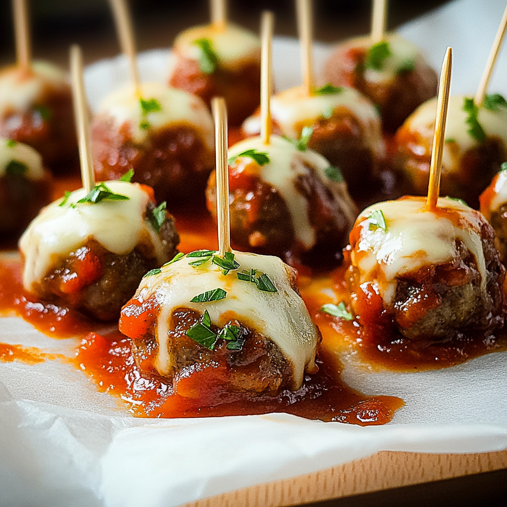 Mini Meatball Marinara Bites