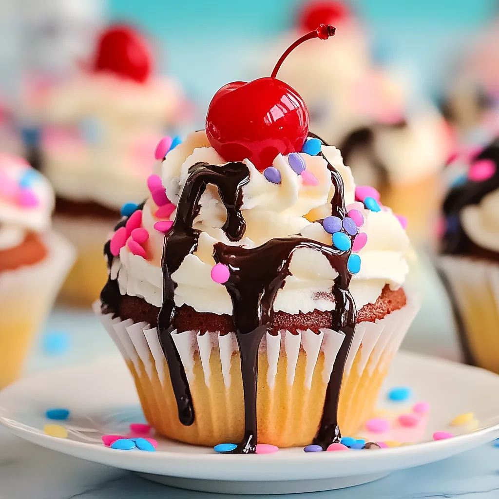 Ice Cream Sundae Cupcakes