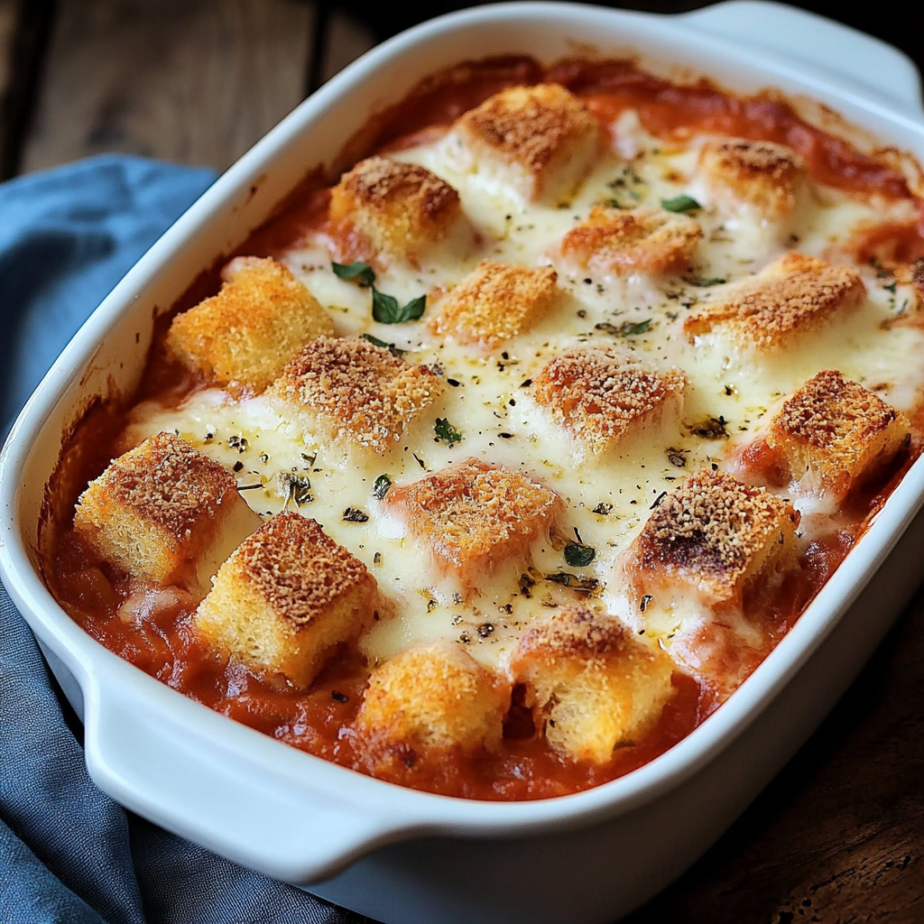 Tomato Soup and Grilled Cheese Casserole