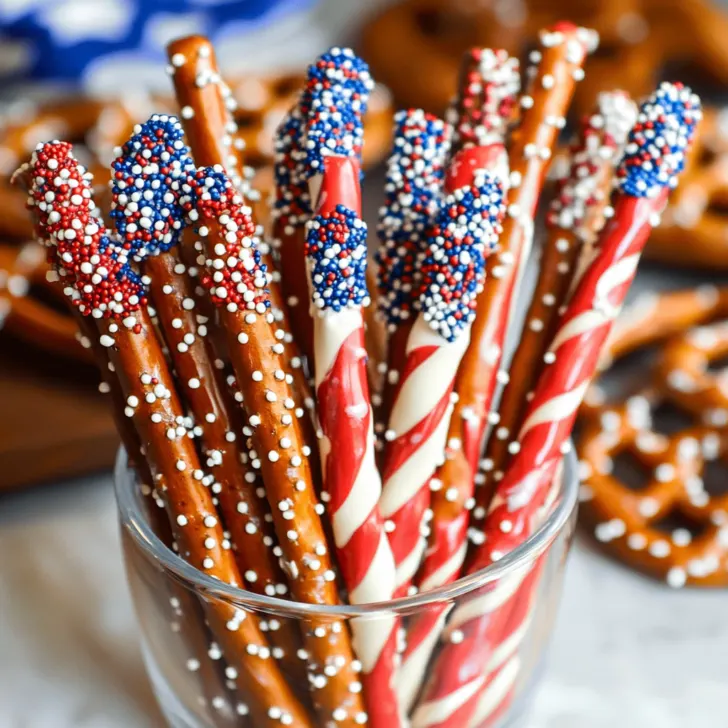 Patriotic Pretzel Rods – A Festive, No-Bake 4th of July Treat
