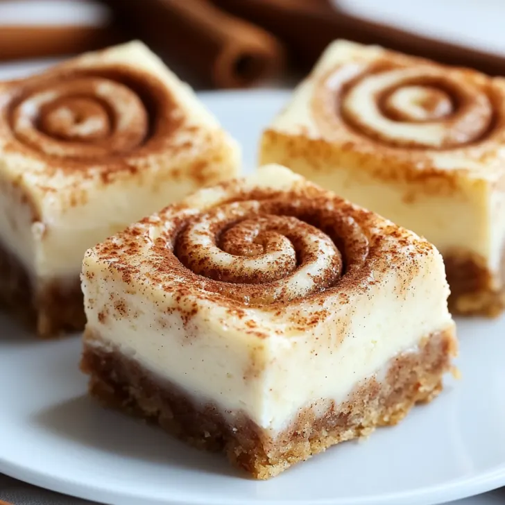 Cinnamon Roll Cheesecake Bars