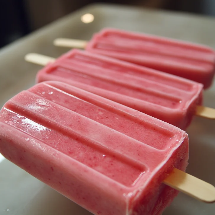 Strawberry Yogurt Popsicles
