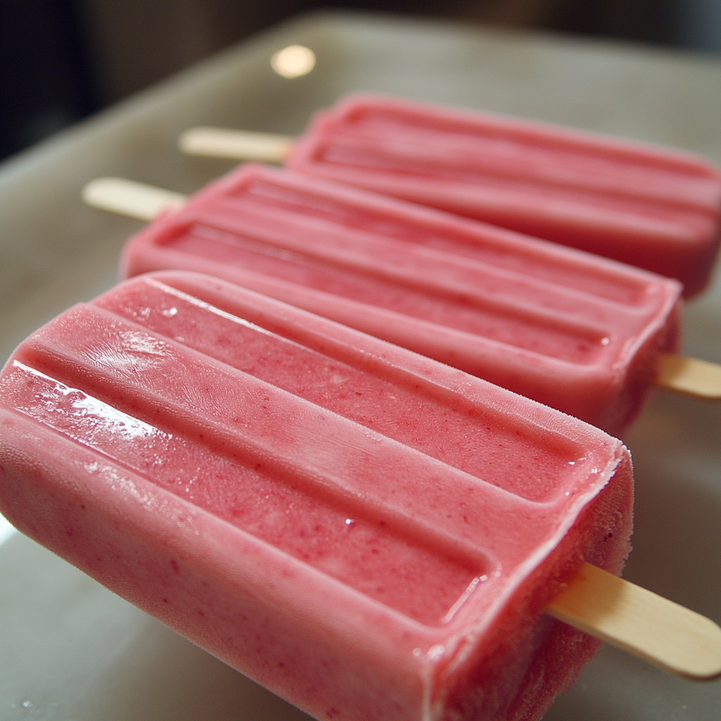 Strawberry Yogurt Popsicles
