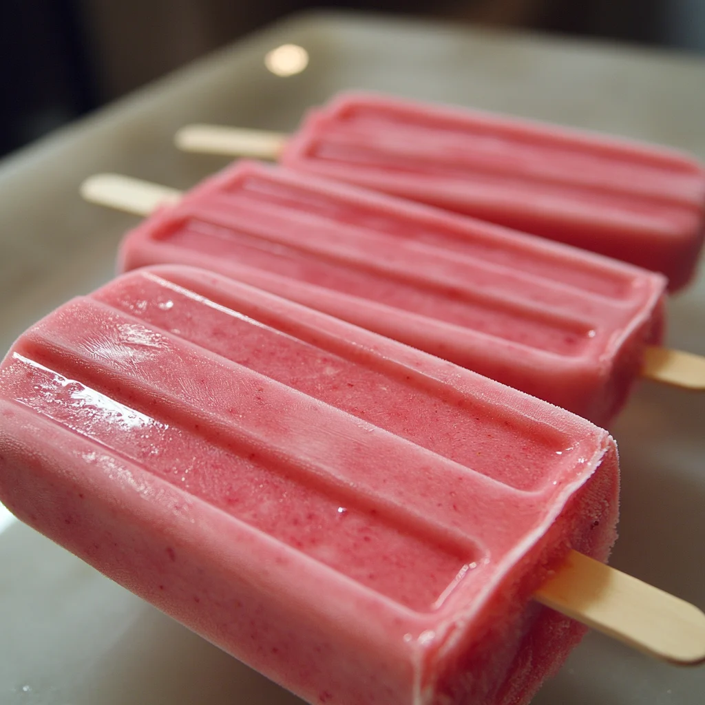 Strawberry Yogurt Popsicles