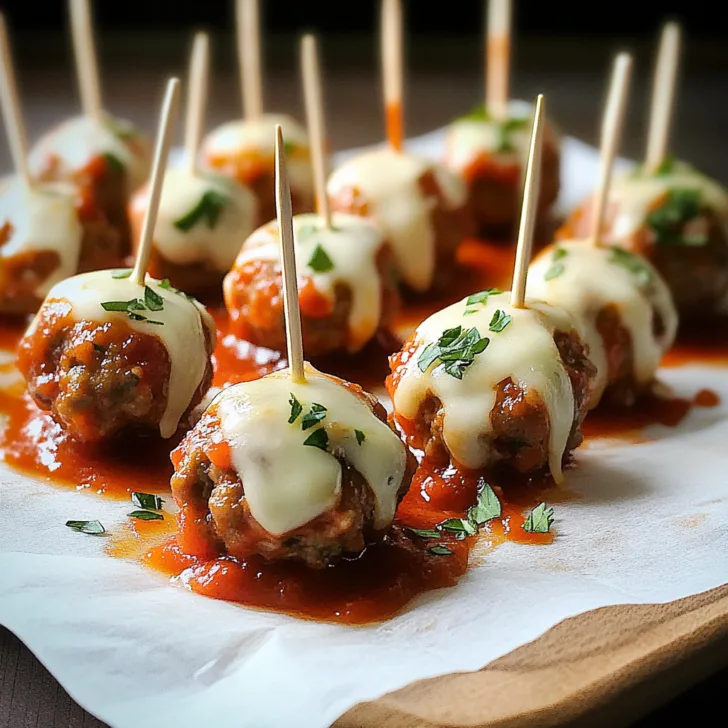 Mini Meatball Marinara Bites