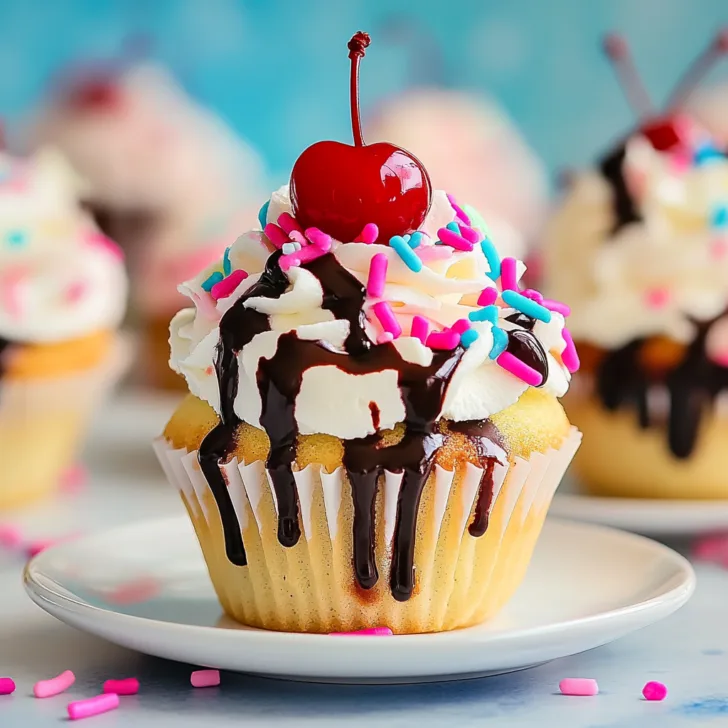 Ice Cream Sundae Cupcakes