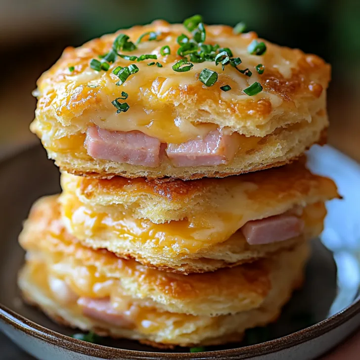 Ham and Cheese Butter Swim Biscuits Recipe