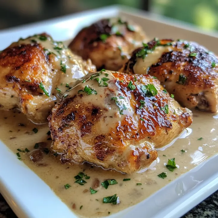Quick Irish Chicken in Whiskey Cream Sauce