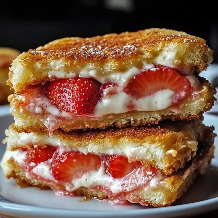 Fried Strawberry Cheesecake Sandwiches
