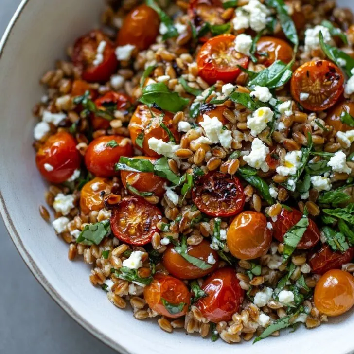Slow Roasted Tomato Farro Summer Salad: My Go-To Summer Bowl