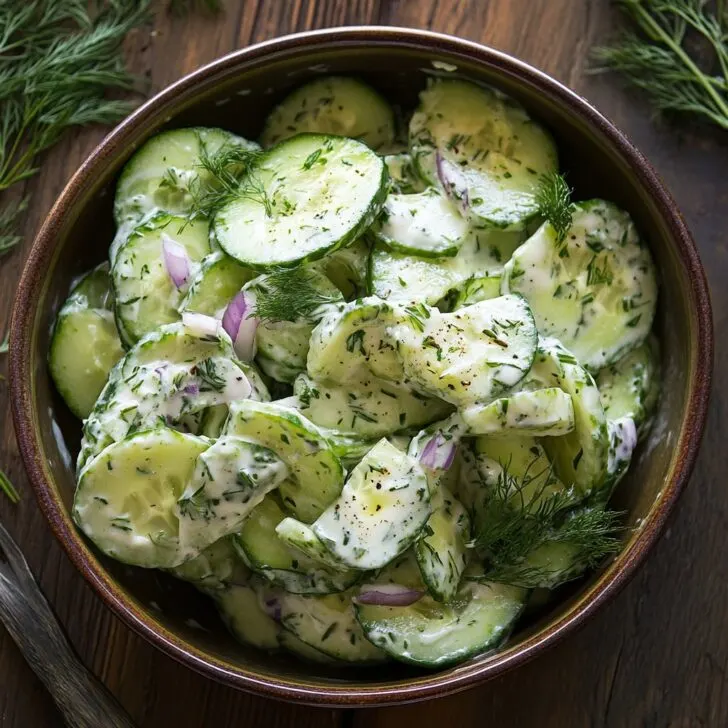 Creamy Cucumber Salad: My Go-To Summer Side That Never Fails