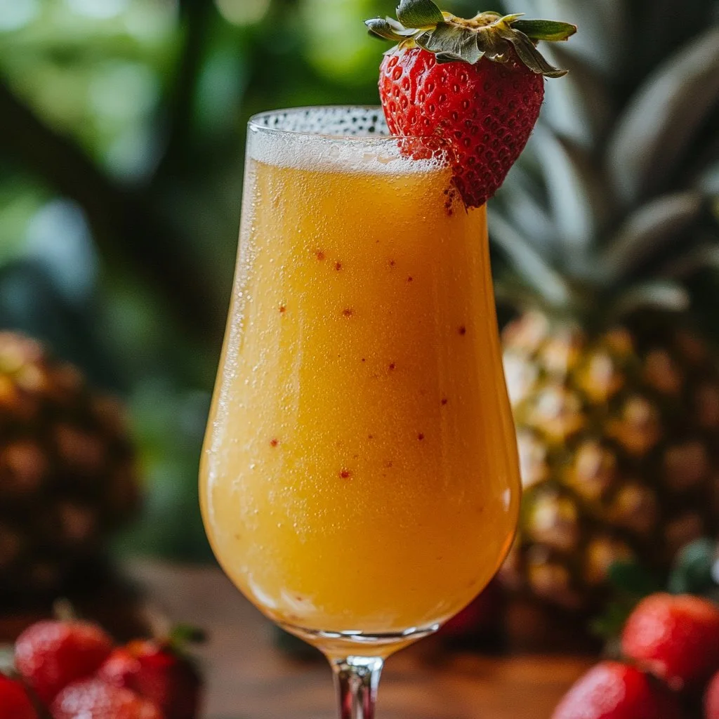 Pineapple Strawberry Mimosa