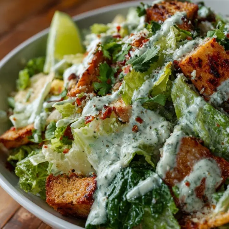 Fiesta Mexican Caesar Salad with Cilantro-Lime Caesar Dressing Recipe Guide