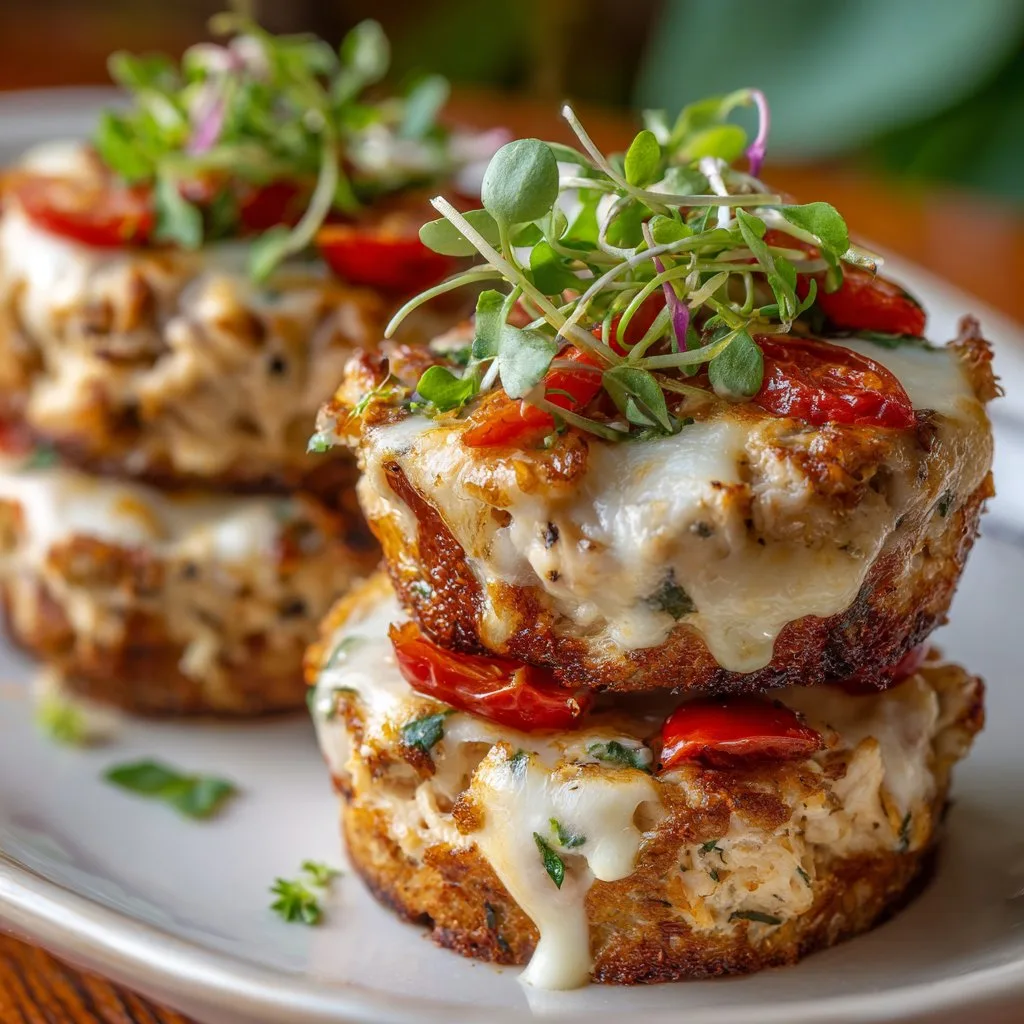 Toasty Tuna Melt Muffin Stacks