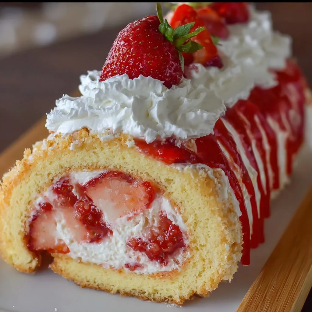 Strawberry Shortcake Cheesecake Roll