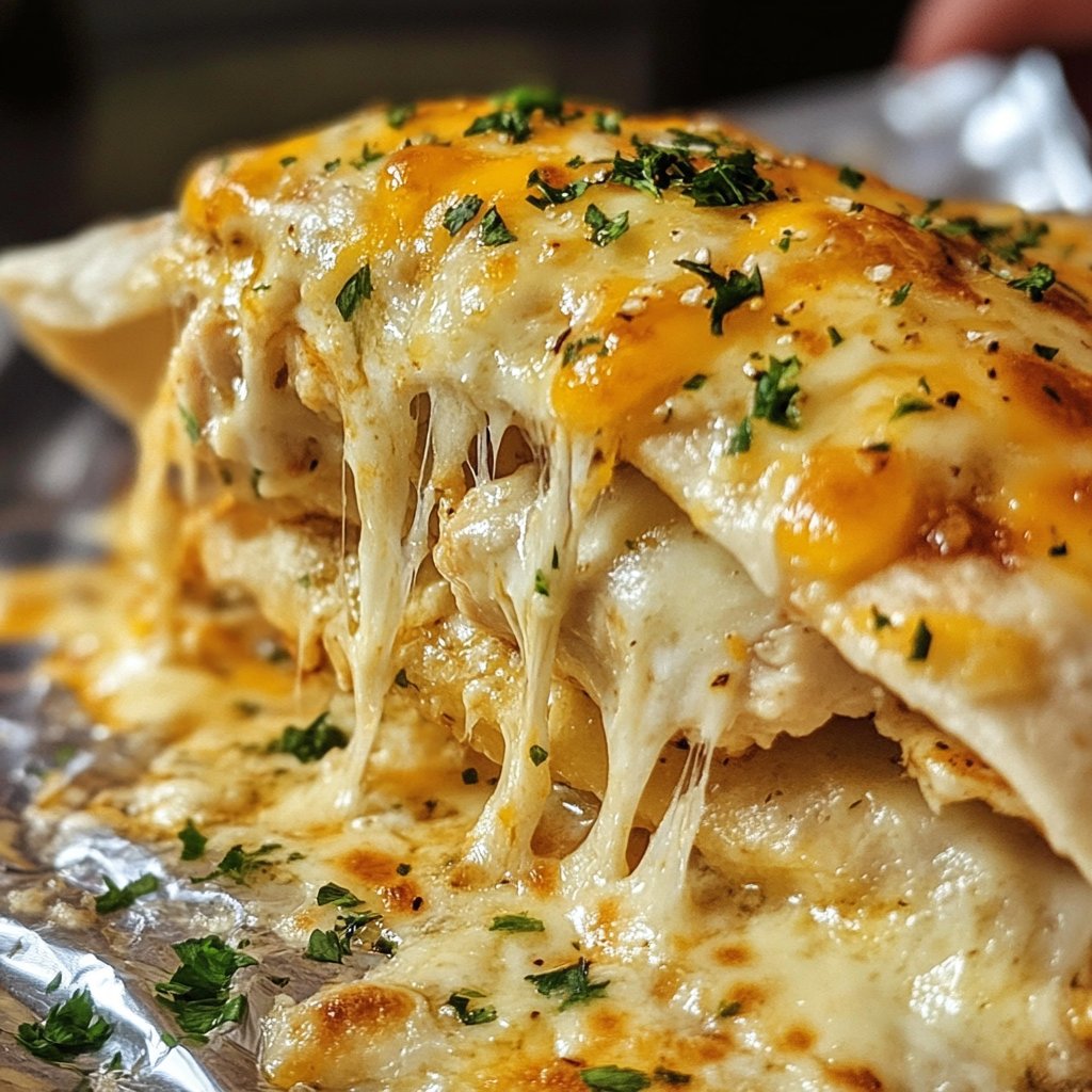 Cheesy Garlic Chicken Wraps dinner recipes