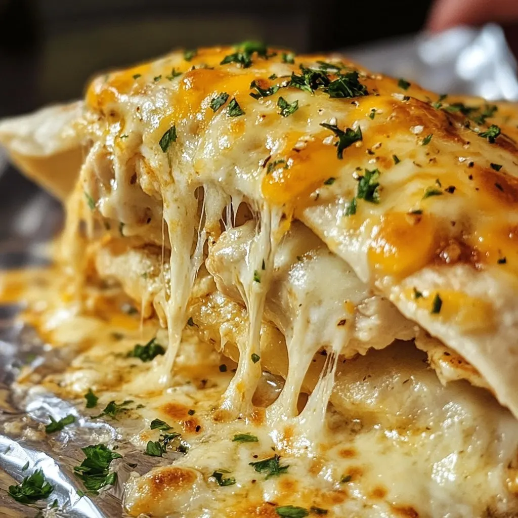 Cheesy Garlic Chicken Wraps dinner recipes