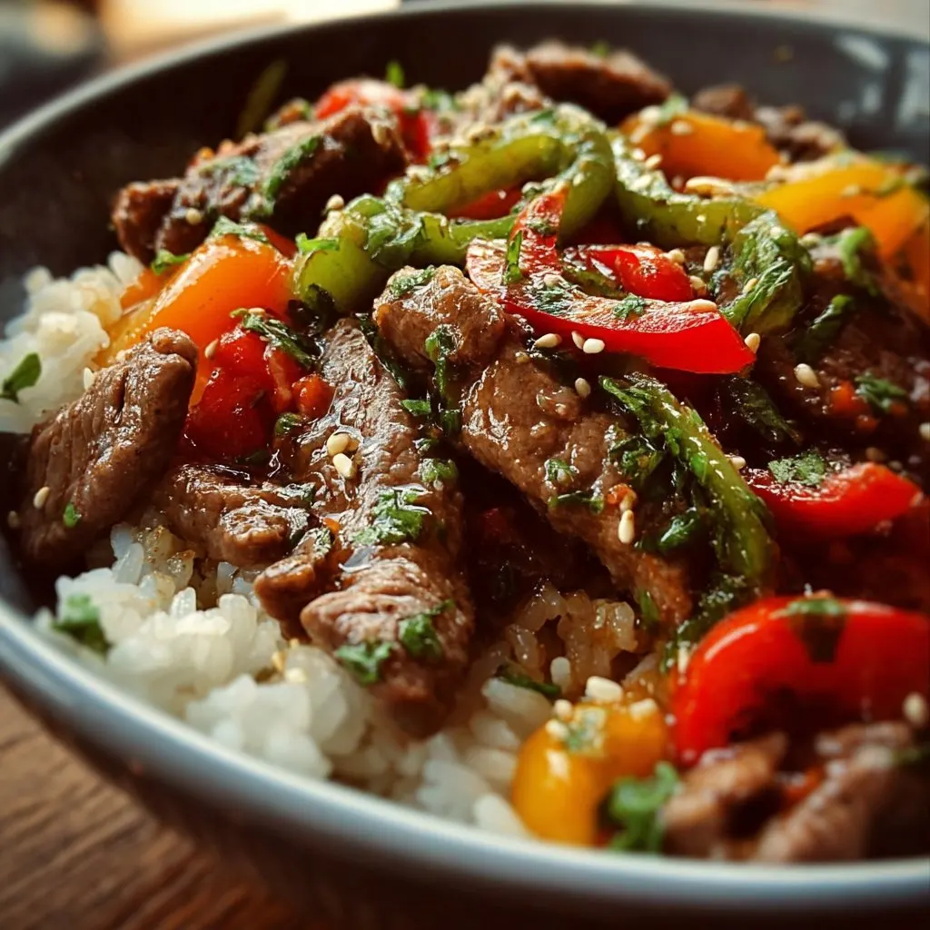 Beef and Pepper Rice Bowl: My Go-To Easy Weeknight Dinner beef and pepper rice bowl