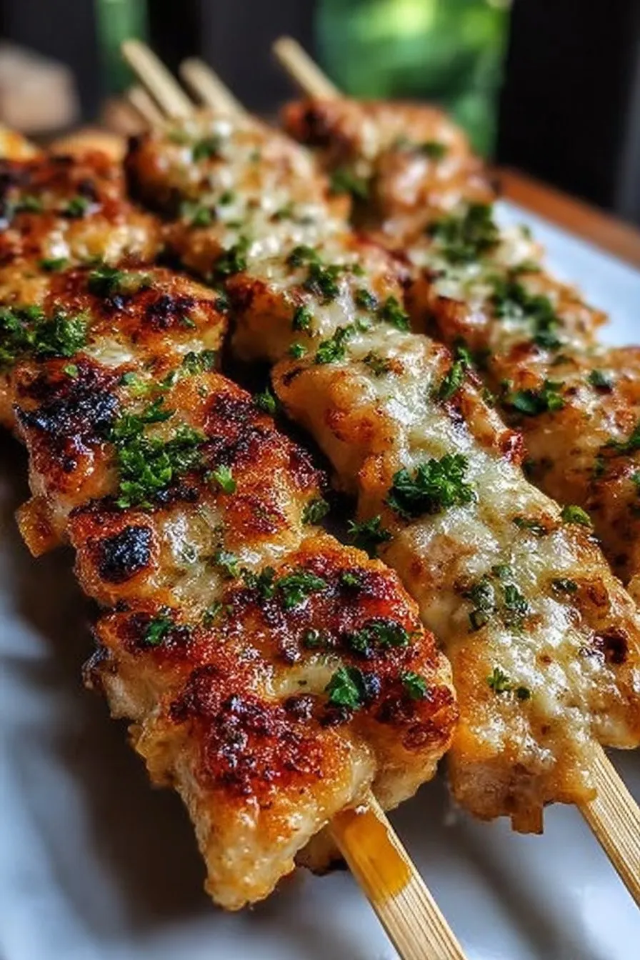Air Fryer Garlic Parmesan Chicken Skewers: Easy, Savory & Fun Air Fryer Garlic Parmesan Chicken Skewers