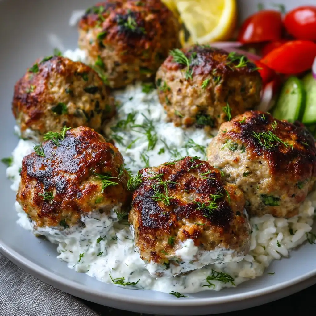 Greek Turkey Meatballs with Tzatziki Sauce: My Go-To Dinner Winner Greek Turkey Meatballs with Tzatziki Sauce