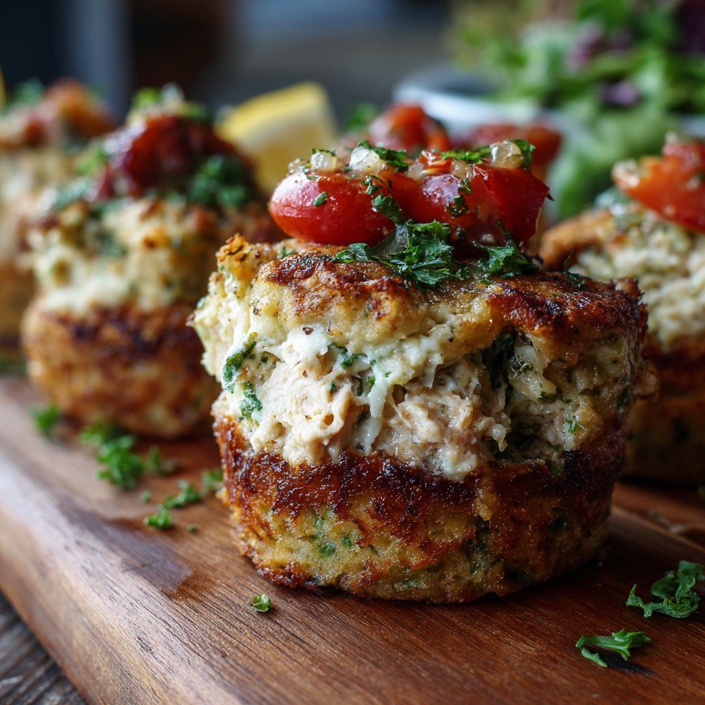Toasty Tuna Melt Muffin Stacks