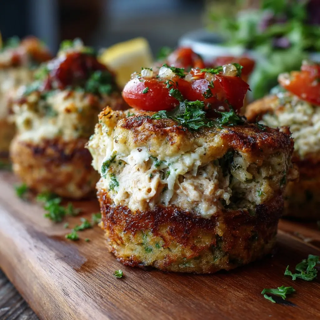 Toasty Tuna Melt Muffin Stacks