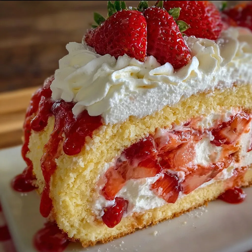 Strawberry Shortcake Cheesecake Roll: My Go-To Showstopper Recipe Strawberry Shortcake Cheesecake Roll